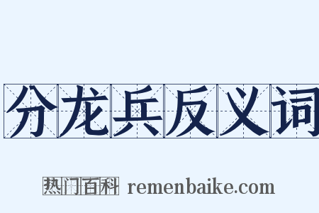 分龙兵反义词是什么意思的图片